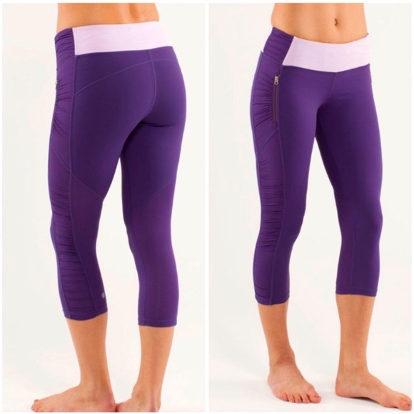 lululemon athletica Pants - Lululemon Run: In the Sun Crop Grape/Rose …